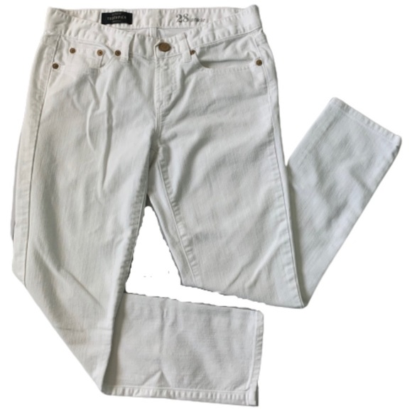 J. Crew Denim - J. Crew white toothpick skinny ankle jeans sz 28